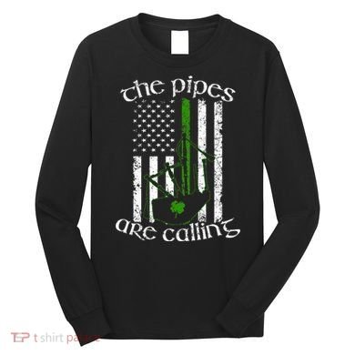 The Pipes Are Calling Bagpipe Long Sleeve Shirt