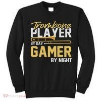 Trombone Player By Day Gamer By Night Band Trombone Sweatshirt thumb 0