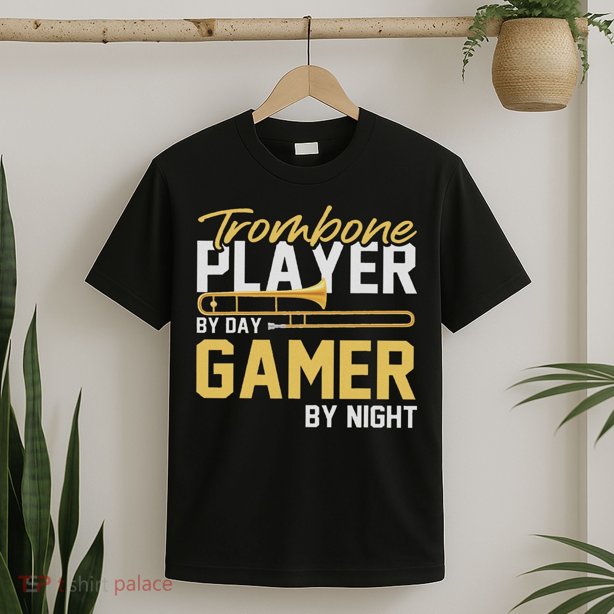 Trombone Player By Day Gamer By Night Band Trombone T-Shirt