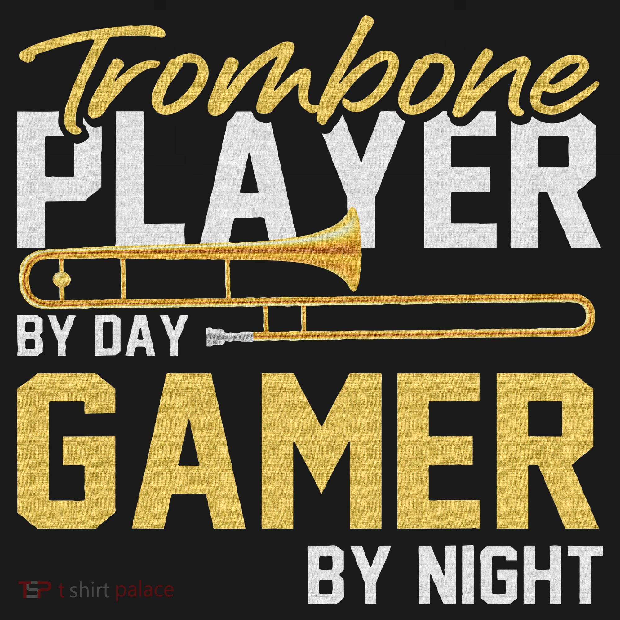 Trombone Player By Day Gamer By Night Band Trombone Women's Hoodie