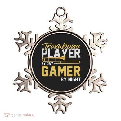Trombone Player By Day Gamer By Night Band Trombone Ornament