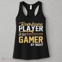 Trombone Player By Day Gamer By Night Band Trombone Women's Tank Top thumb 3