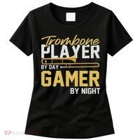 Trombone Player By Day Gamer By Night Band Trombone Women's T-Shirt thumb 0