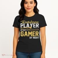 Trombone Player By Day Gamer By Night Band Trombone Women's T-Shirt thumb 4