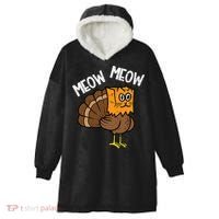 Turkey Paper Bag Meow Funny Thanksgiving Cat Hooded Wearable Blanket thumb 0