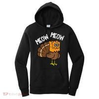 Turkey Paper Bag Meow Funny Thanksgiving Cat Women's Hoodie thumb 0