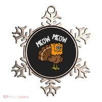 Turkey Paper Bag Meow Funny Thanksgiving Cat Ornament thumb 0