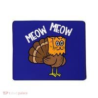 Turkey Paper Bag Meow Funny Thanksgiving Cat Mousepad thumb 0