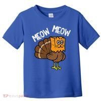 Turkey Paper Bag Meow Funny Thanksgiving Cat Toddler T-Shirt thumb 0
