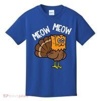 Turkey Paper Bag Meow Funny Thanksgiving Cat Kids T-Shirt thumb 0