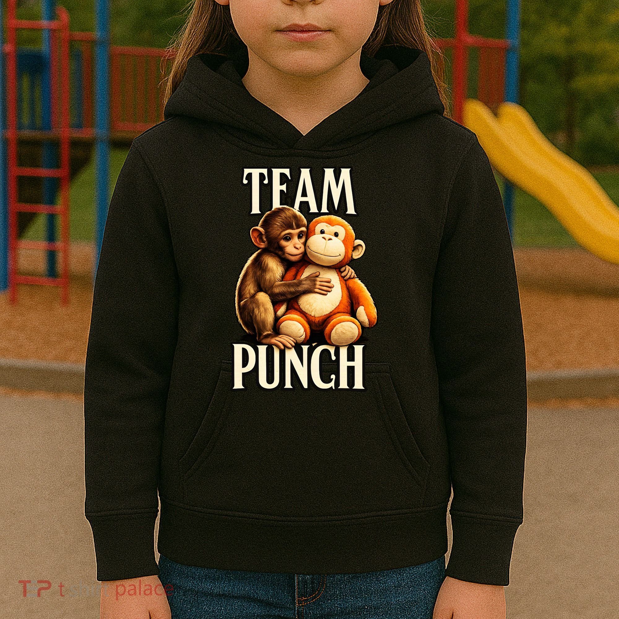 Team Punch Baby Monkey Punch Kids Hoodie