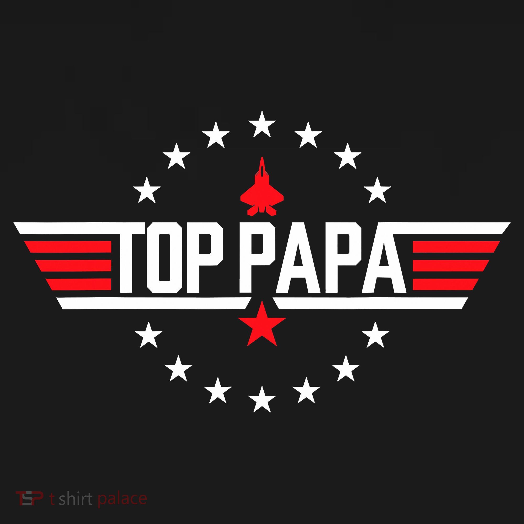 Top Papa Birthday Gun Jet Fathers Day Funny 80s Father Air Baby Bodysuit