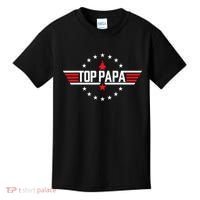 Top Papa Birthday Gun Jet Fathers Day Funny 80s Father Air Kids T-Shirt thumb 0