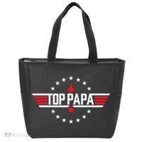 Top Papa Birthday Gun Jet Fathers Day Funny 80s Father Air Tote Bag thumb 0