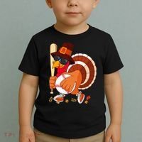 Turkey Playing Baseball Thanksgiving Turkey Baseball Player Toddler T-Shirt thumb 2