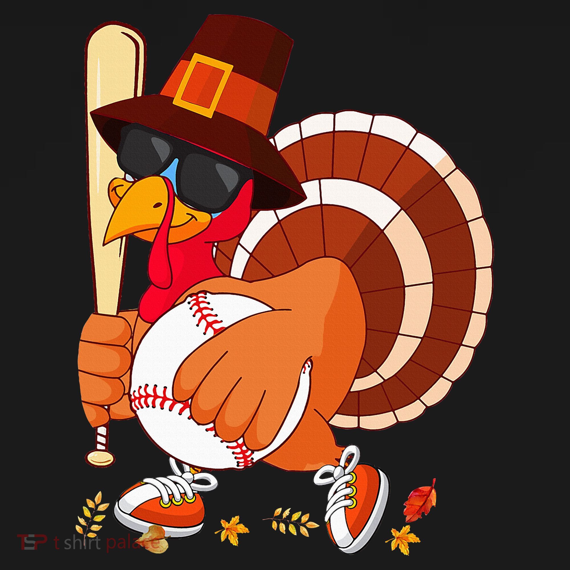 Turkey Playing Baseball Thanksgiving Turkey Baseball Player Women's Perfect Tri Rocker Tank