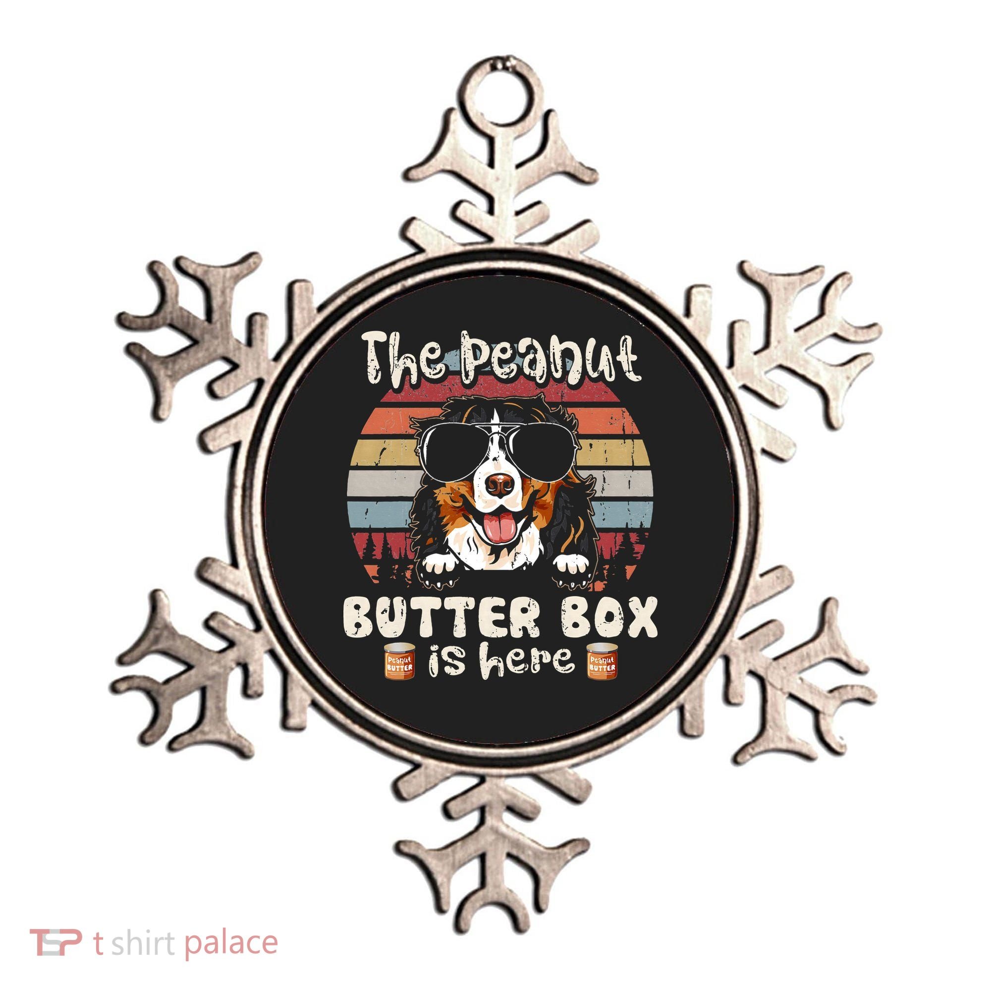 The Peanut Butter Box Is Here Funny Bernese Mountain Dog Ornament
