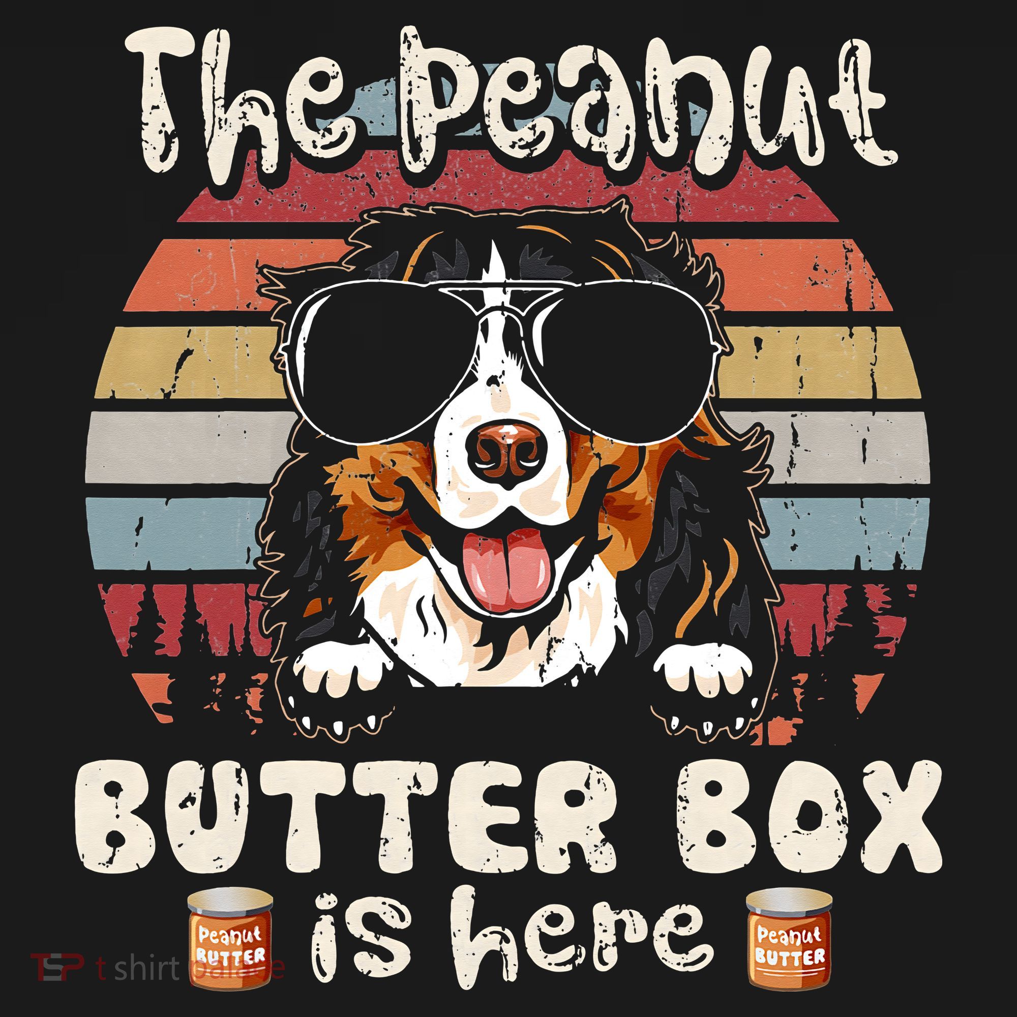 The Peanut Butter Box Is Here Funny Bernese Mountain Dog Ornament