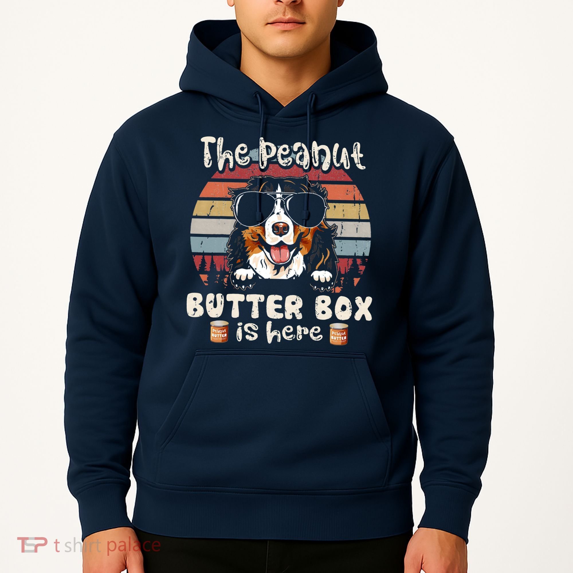 The Peanut Butter Box Is Here Funny Bernese Mountain Dog Hoodie
