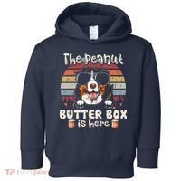 The Peanut Butter Box Is Here Funny Bernese Mountain Dog Toddler Hoodie thumb 0