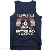 The Peanut Butter Box Is Here Funny Bernese Mountain Dog Tank Top thumb 0