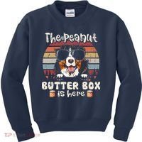 The Peanut Butter Box Is Here Funny Bernese Mountain Dog Kids Sweatshirt thumb 0