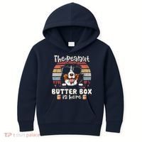 The Peanut Butter Box Is Here Funny Bernese Mountain Dog Kids Hoodie thumb 0