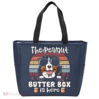 The Peanut Butter Box Is Here Funny Bernese Mountain Dog Tote Bag thumb 0