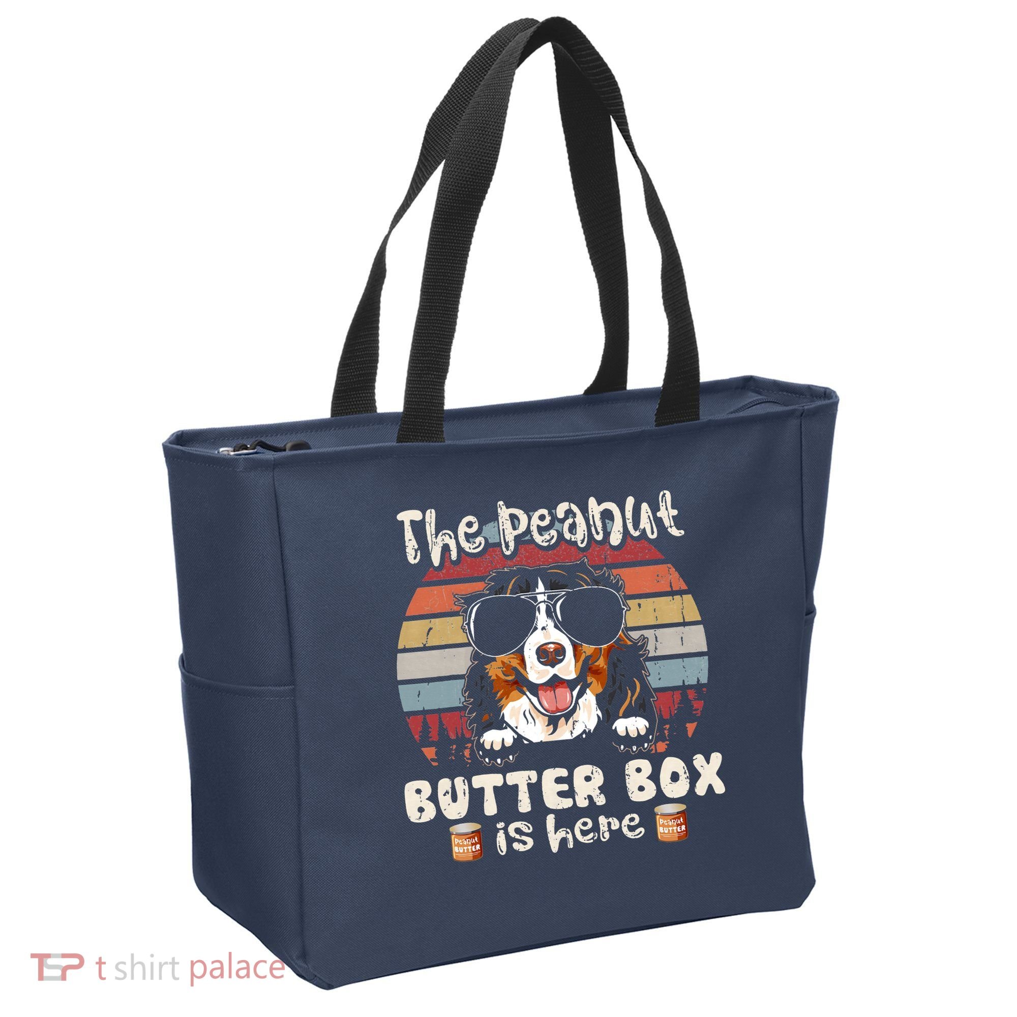The Peanut Butter Box Is Here Funny Bernese Mountain Dog Tote Bag