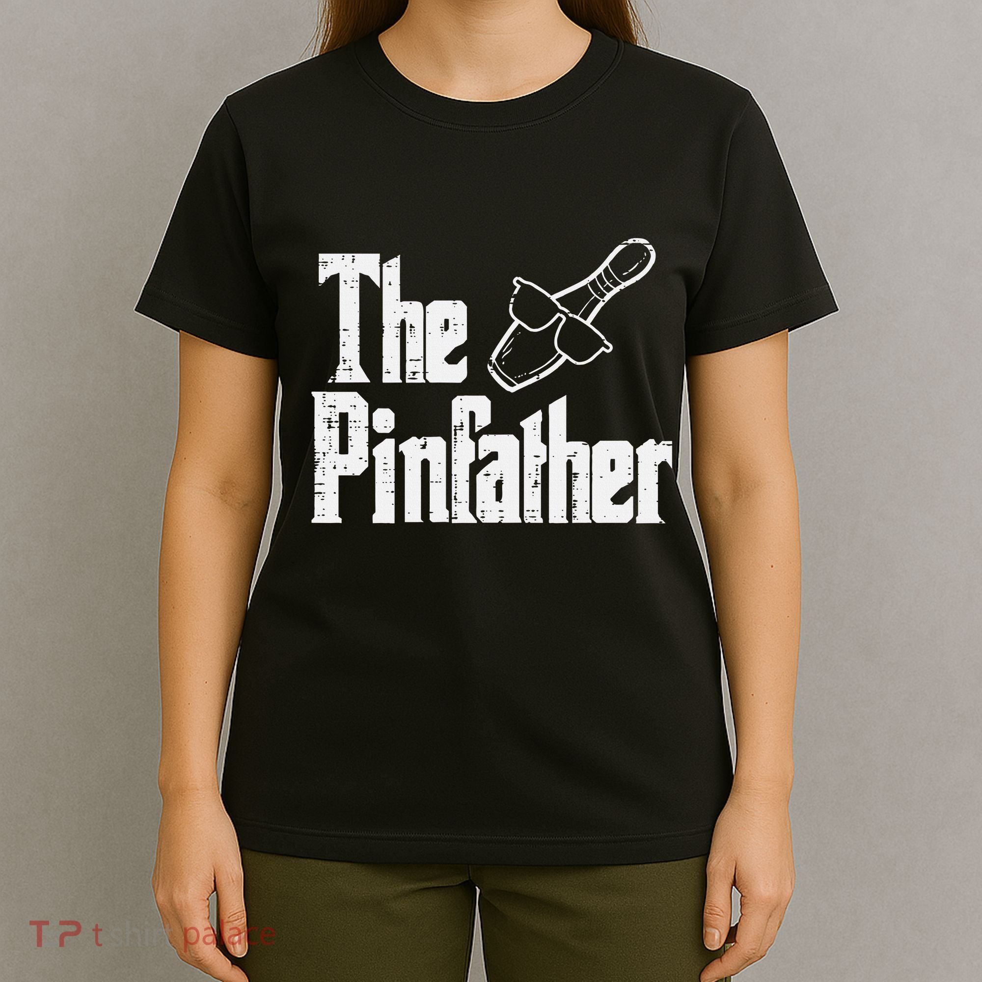 The Pinfather Bowling Dad Fathers Day Bowler Daddy Papa T-Shirt