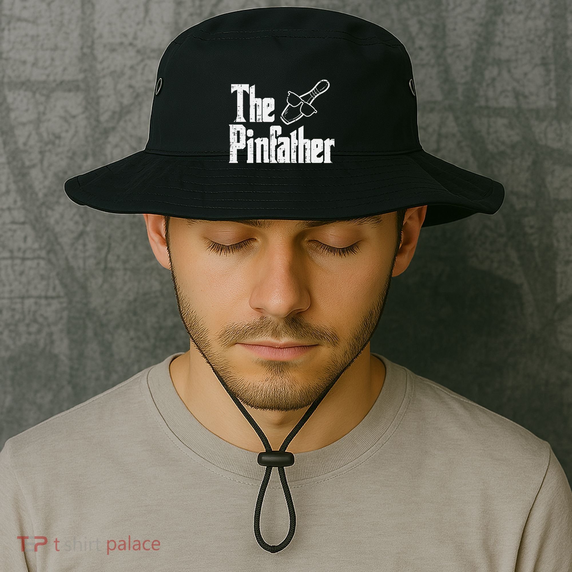 The Pinfather Bowling Dad Fathers Day Bowler Daddy Papa Bucket Hat