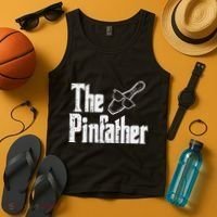 The Pinfather Bowling Dad Fathers Day Bowler Daddy Papa Tank Top thumb 4