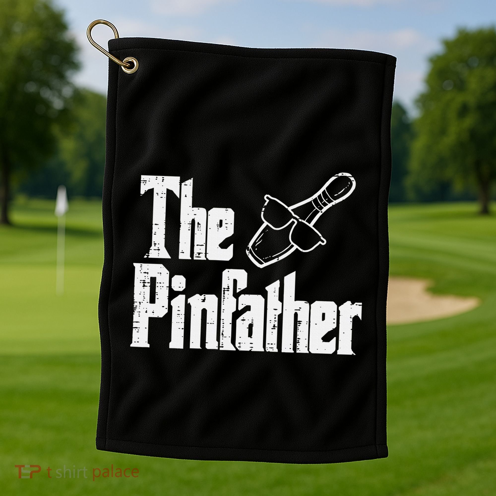 The Pinfather Bowling Dad Fathers Day Bowler Daddy Papa Golf Towel