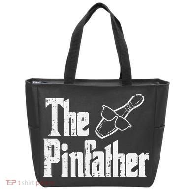 The Pinfather Bowling Dad Fathers Day Bowler Daddy Papa Tote Bag