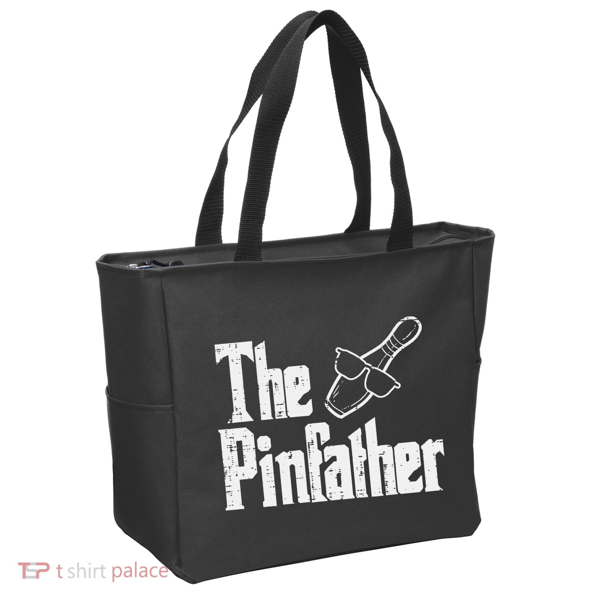 The Pinfather Bowling Dad Fathers Day Bowler Daddy Papa Tote Bag