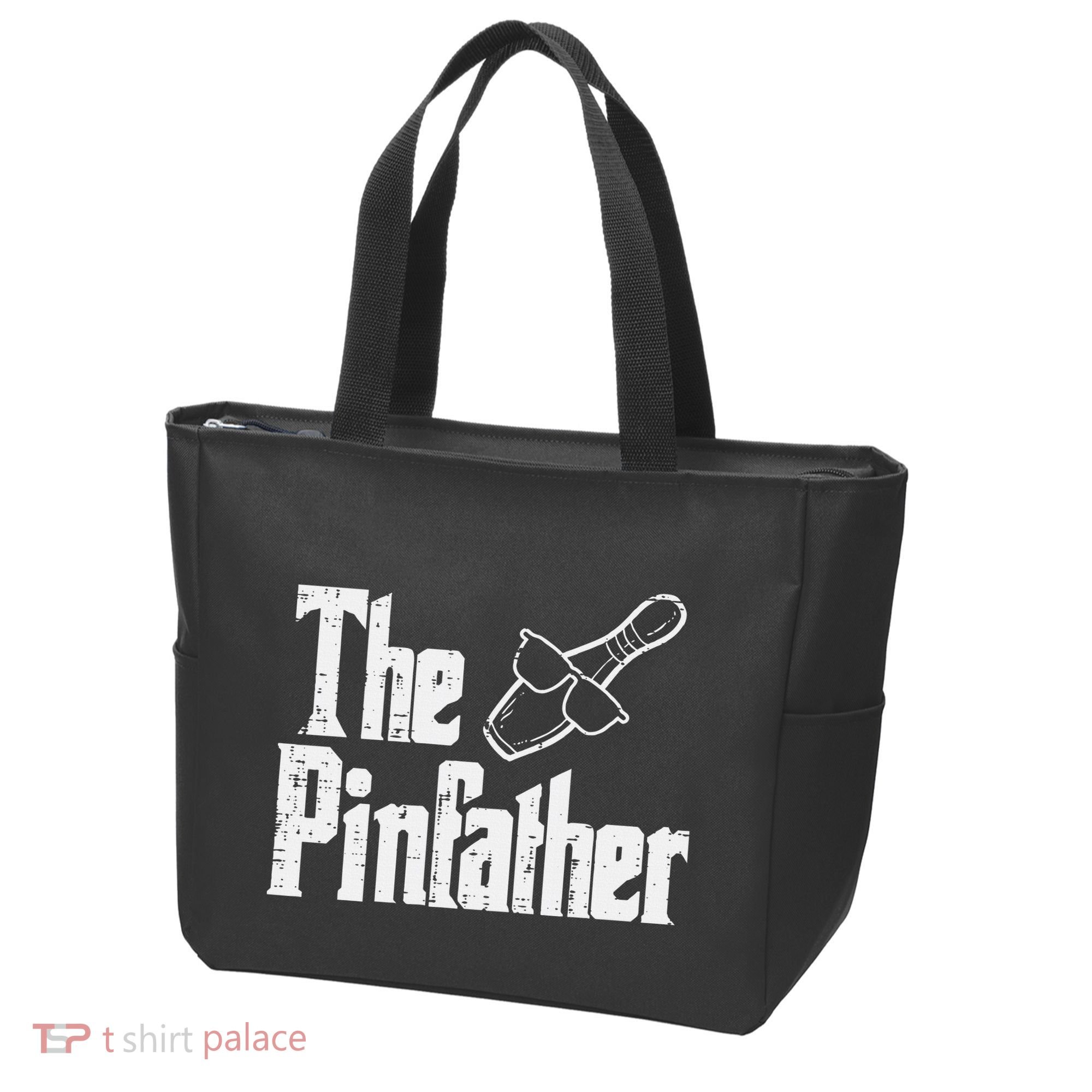 The Pinfather Bowling Dad Fathers Day Bowler Daddy Papa Tote Bag