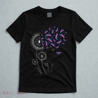 Teal Pink Blue Ribbon & Dandelion Thyroid Cancer Awareness T-Shirt thumb 5