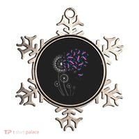 Teal Pink Blue Ribbon & Dandelion Thyroid Cancer Awareness Ornament thumb 0
