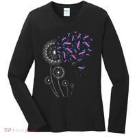 Teal Pink Blue Ribbon & Dandelion Thyroid Cancer Awareness Women's Long Sleeve Shirt thumb 0