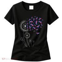 Teal Pink Blue Ribbon & Dandelion Thyroid Cancer Awareness Women's T-Shirt thumb 0
