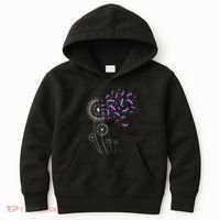 Teal Pink Blue Ribbon & Dandelion Thyroid Cancer Awareness Kids Hoodie thumb 0