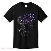 Teal Pink Blue Ribbon & Dandelion Thyroid Cancer Awareness Kids T-Shirt thumb 0