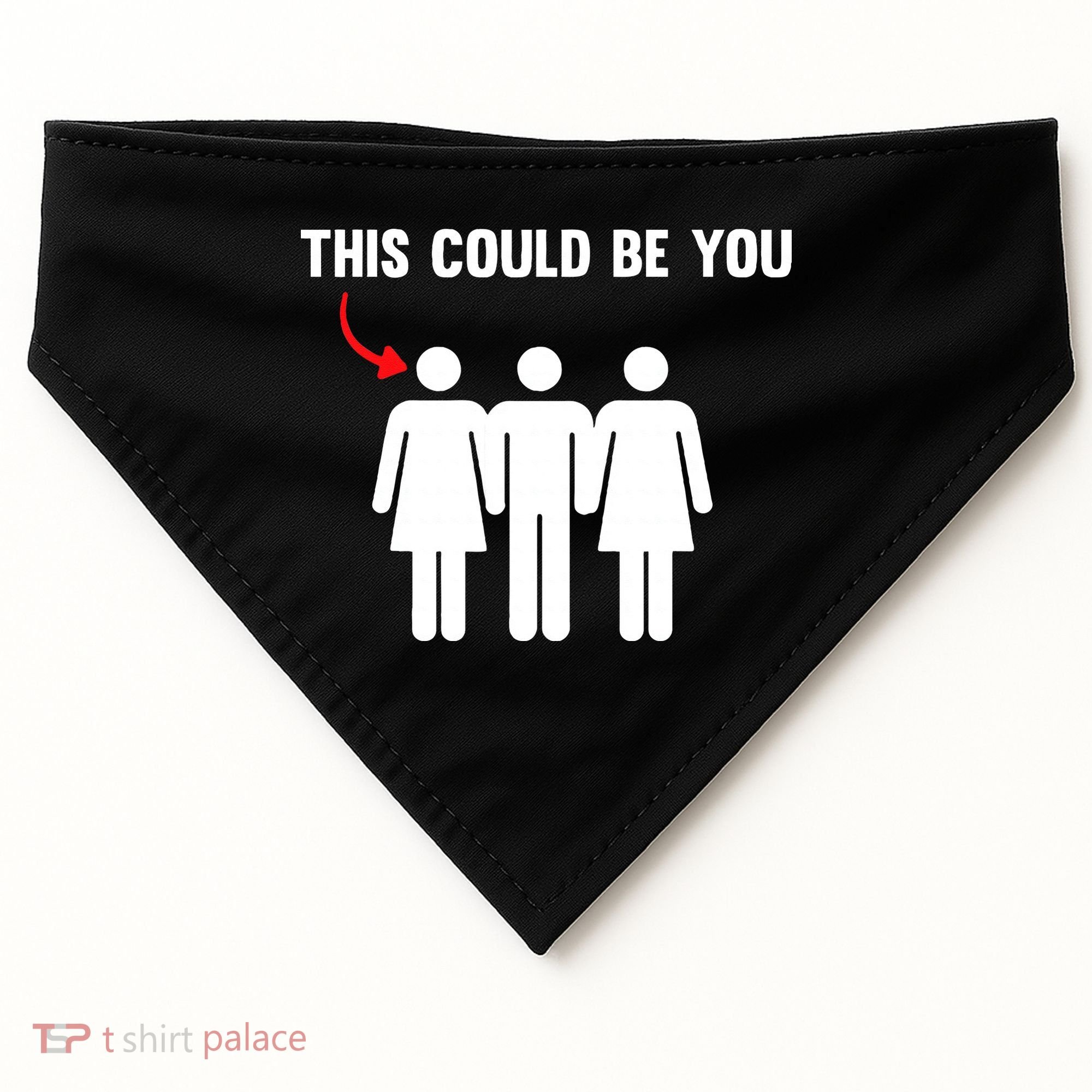 Throuple Poly Couple Funny Polyamory This Could Be You USA-Made Doggie Bandana