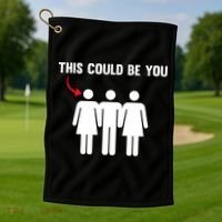 Throuple Poly Couple Funny Polyamory This Could Be You Golf Towel thumb 1