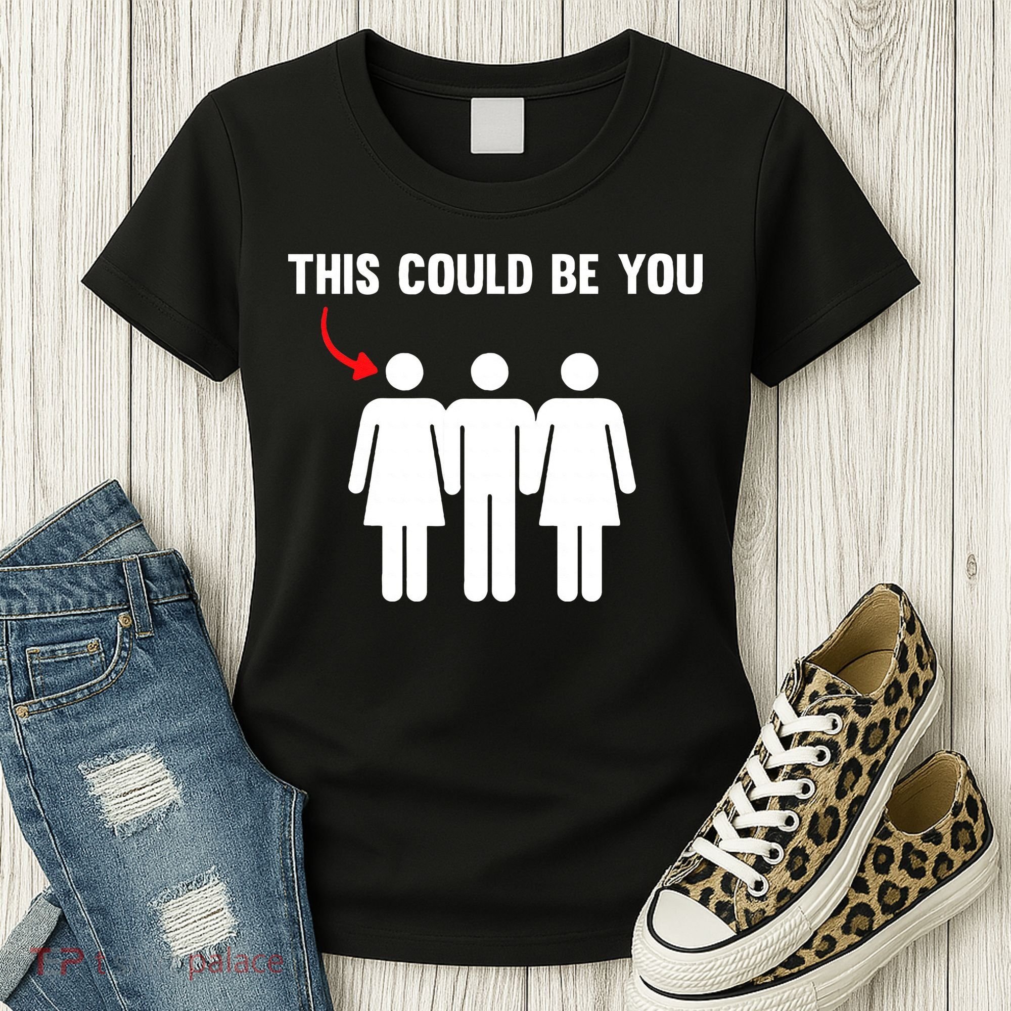Throuple Poly Couple Funny Polyamory This Could Be You Women's T-Shirt