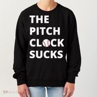 The Pitch Clock Sucks Pitching Shot Clock Baseball Pitcher Women's Sweatshirt thumb 0