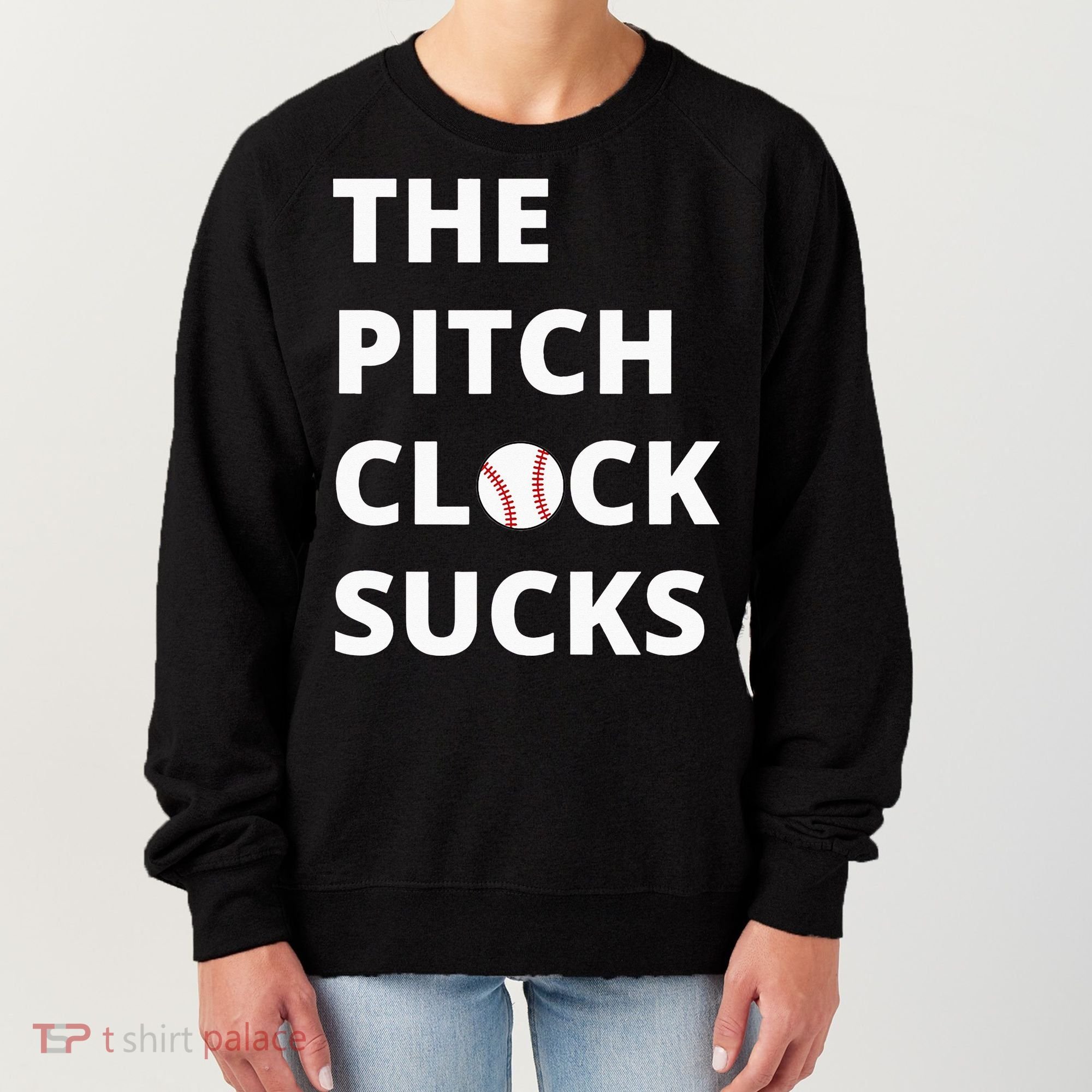 The Pitch Clock Sucks Pitching Shot Clock Baseball Pitcher Women's Sweatshirt