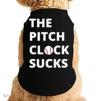 The Pitch Clock Sucks Pitching Shot Clock Baseball Pitcher Doggie Tank thumb 0