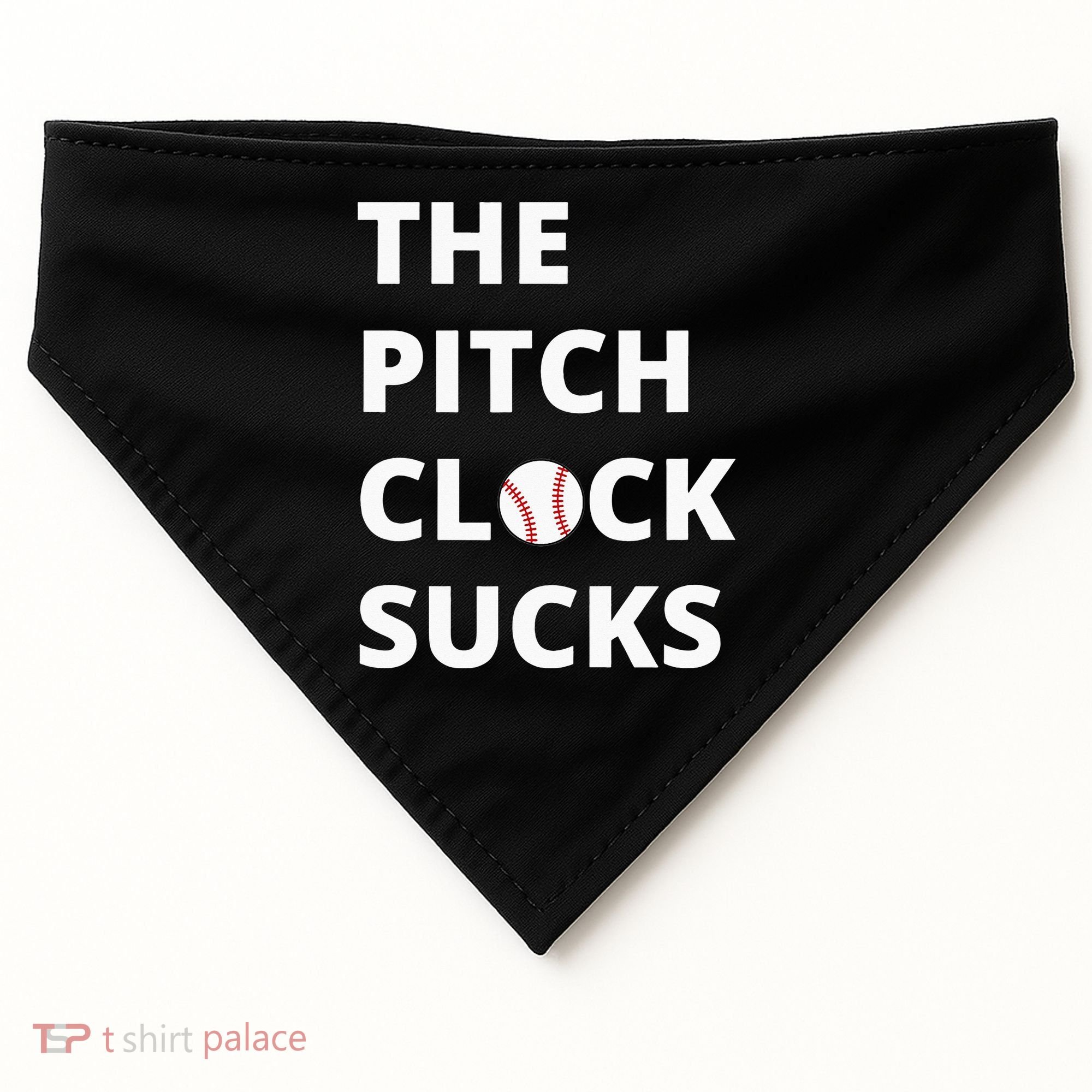 The Pitch Clock Sucks Pitching Shot Clock Baseball Pitcher USA-Made Doggie Bandana