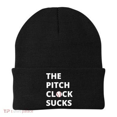 The Pitch Clock Sucks Pitching Shot Clock Baseball Pitcher Beanie